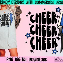 cheer lightning bolt png, cheerleading sublimation, retro ch