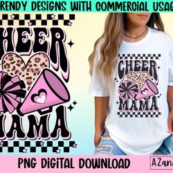 cheer mama png, retro cheerleading png, cheer sublimation pn