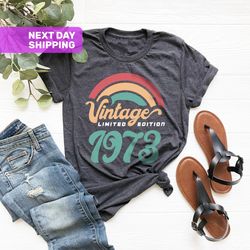 vintage 1973 shirt, 50th birthday shirt, 1973 t-shirt, 50th