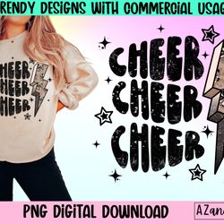 cheerleading png, retro cheer png, cheer lightning bolt png,