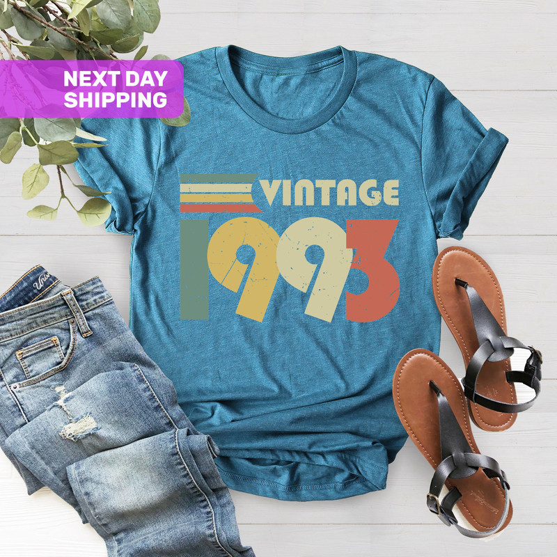Vintage 1993 Shirt, 30th Birthday Gift For Women, 30th Birthday Party, 30th Birthday Gift For Men, 30th Birthday Shirt, 1993 Gift İdea - 5.jpg
