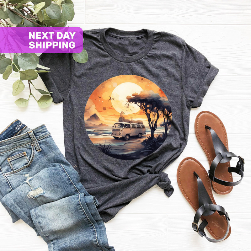 Vintage Caravan Shirt, Summer Vacation Shirt, Camp Life Shirt, Camping Adventure Shirts, Caravan Shirt, Van Life Shirt, Camping Family Shirt - 1.jpg