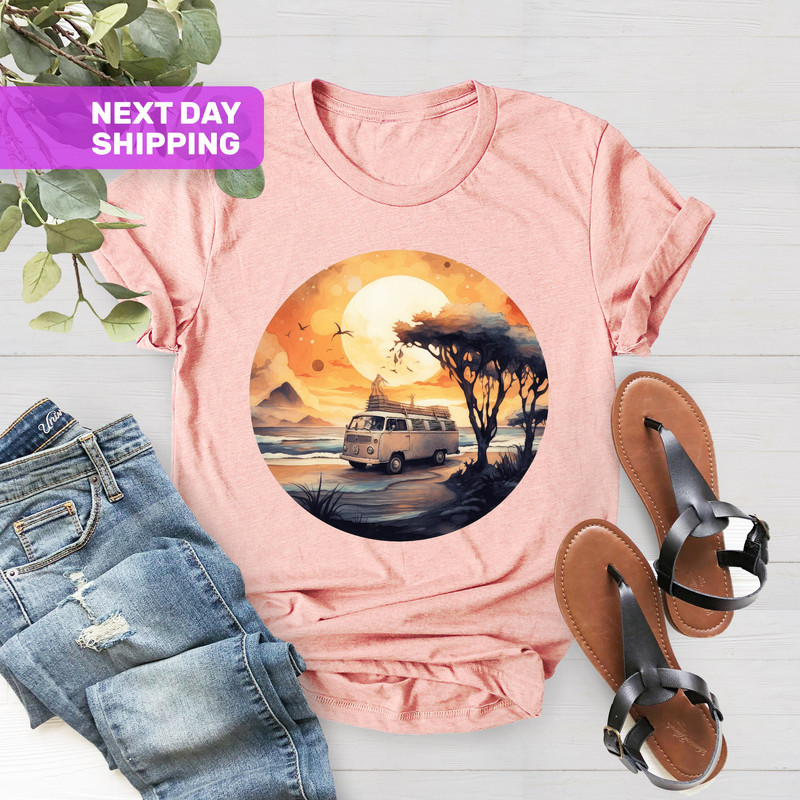 Vintage Caravan Shirt, Summer Vacation Shirt, Camp Life Shirt, Camping Adventure Shirts, Caravan Shirt, Van Life Shirt, Camping Family Shirt - 2.jpg