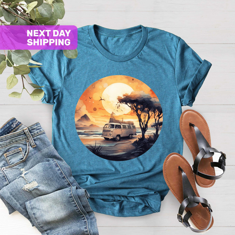 Vintage Caravan Shirt, Summer Vacation Shirt, Camp Life Shirt, Camping Adventure Shirts, Caravan Shirt, Van Life Shirt, Camping Family Shirt - 4.jpg