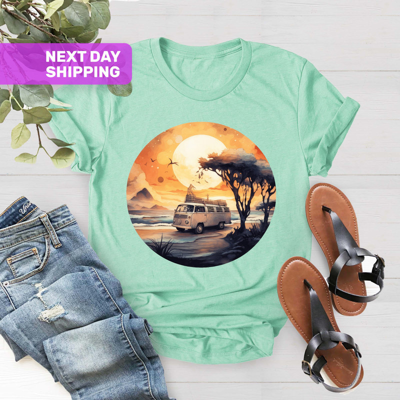 Vintage Caravan Shirt, Summer Vacation Shirt, Camp Life Shirt, Camping Adventure Shirts, Caravan Shirt, Van Life Shirt, Camping Family Shirt - 5.jpg