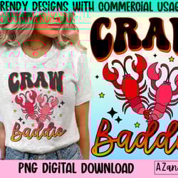 craw baddie png, crawfish vibes png, crawfish season png, cr