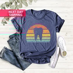 vintage dental tooth shirt, dental hygienist gift, tooth shi