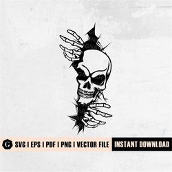 skull in wall svg | skull svg | bones of human svg | skull clipart | halloween skeleton svg | skeleton bones svg | skele