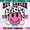 F Cancer Png, Western breast cancer awareness design, cowboy smile face png, FU cancer png, in October we wear pink, retro cancer png - 1.jpg