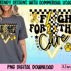 Fight for the cure png, childhood cancer awareness png, yell