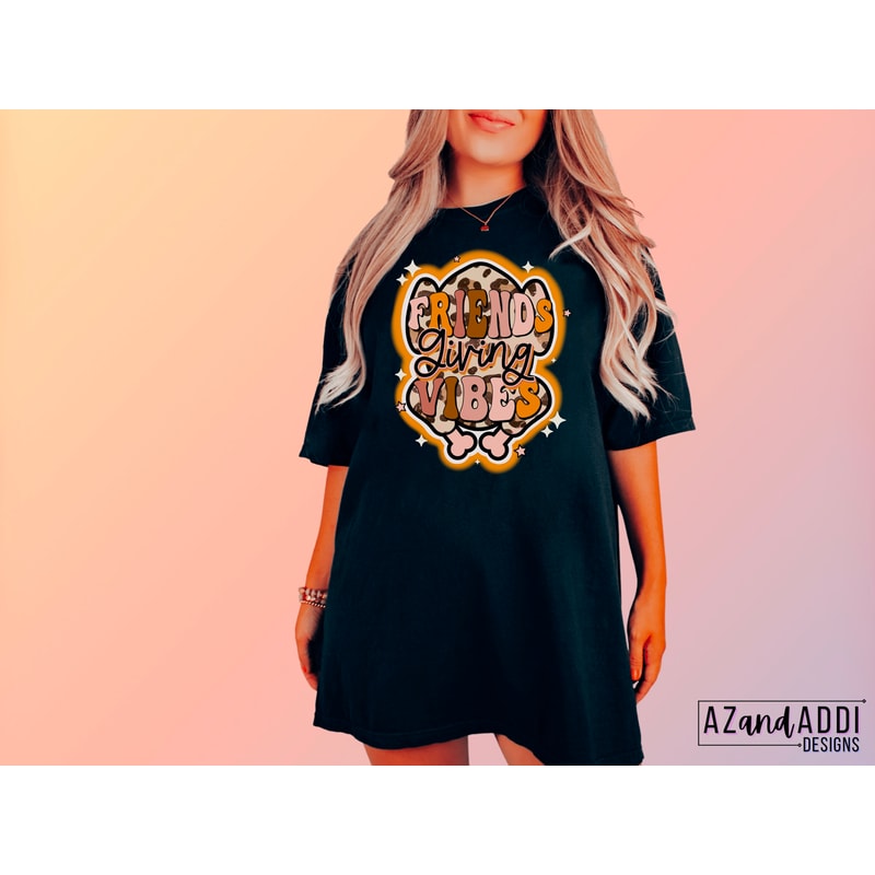 Friendsgiving png, thanksgiving sublimation, Friendsgiving shirt, turkey png, thankful grateful blessed png, fall png, Friendsgiving vibes - 4.jpg