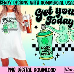 good luck png, retro st patricks day png, feeling lucky png,