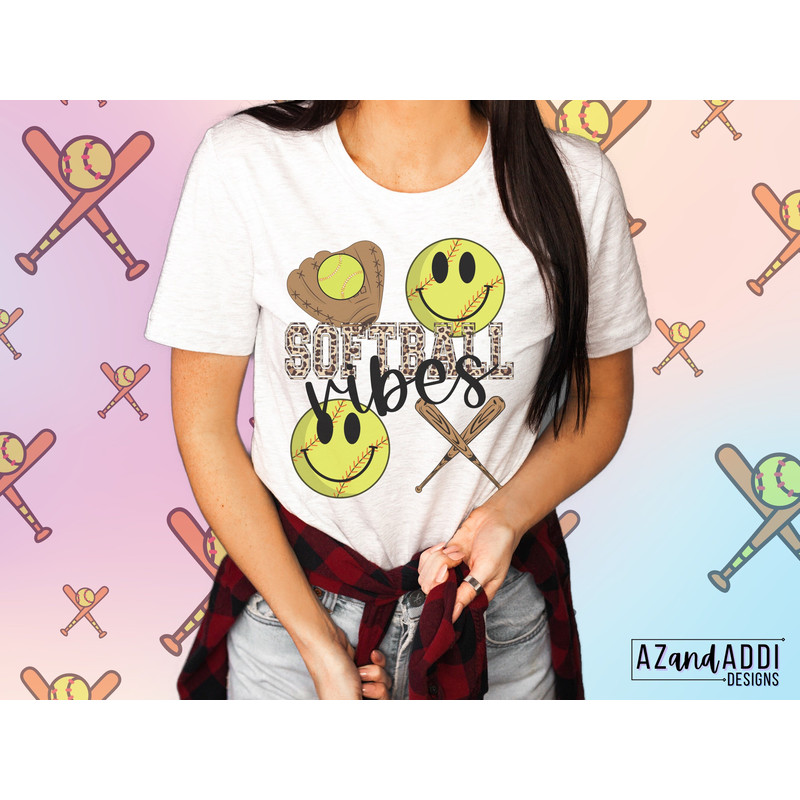 Groovy retro softball sublimation, softball vibes png, softball mama, retro softball smile face, smiley face png - 3.jpg