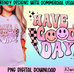 have a good day png, good day smiley face png, retro smile f