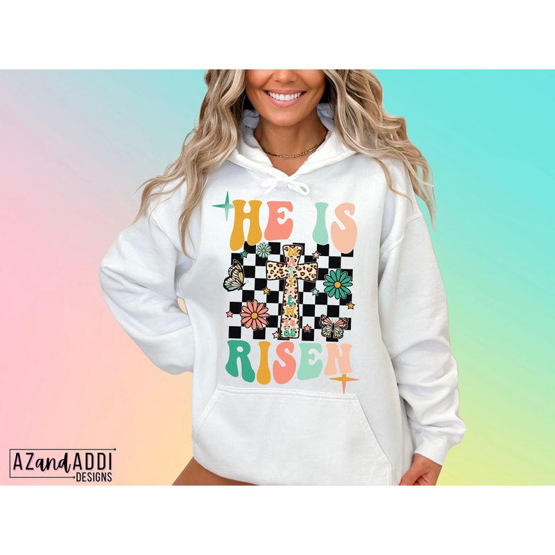 He is risen png, Christian Easter png, retro Christian sublimation, religious easter design, scriptures png, trendy front back design - 3.jpg