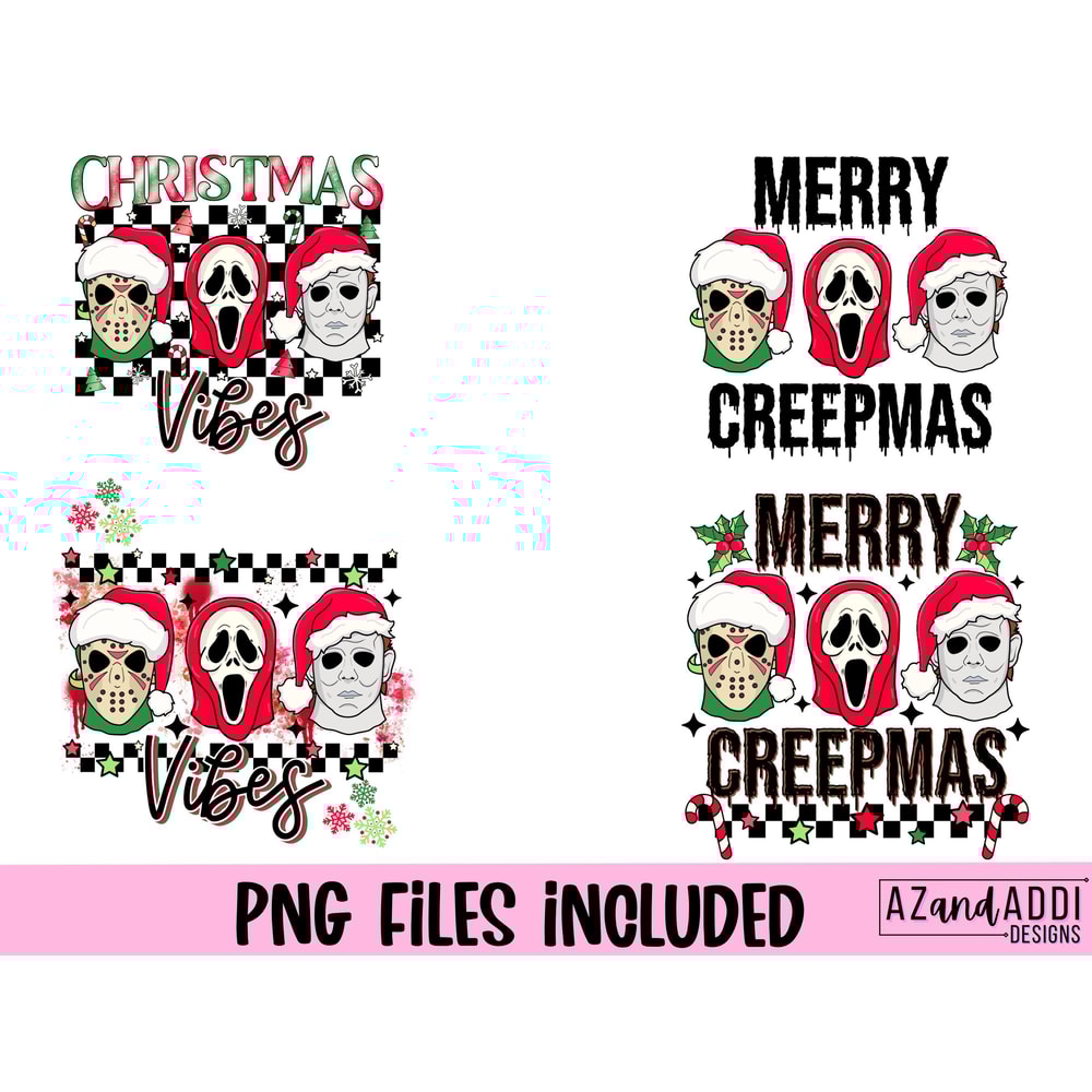 Horror movie Christmas png, merry Creepmas png, retro Christmas sublimation, scary movie Christmas, spooky Christmas, halloween Christmas - 2.jpg