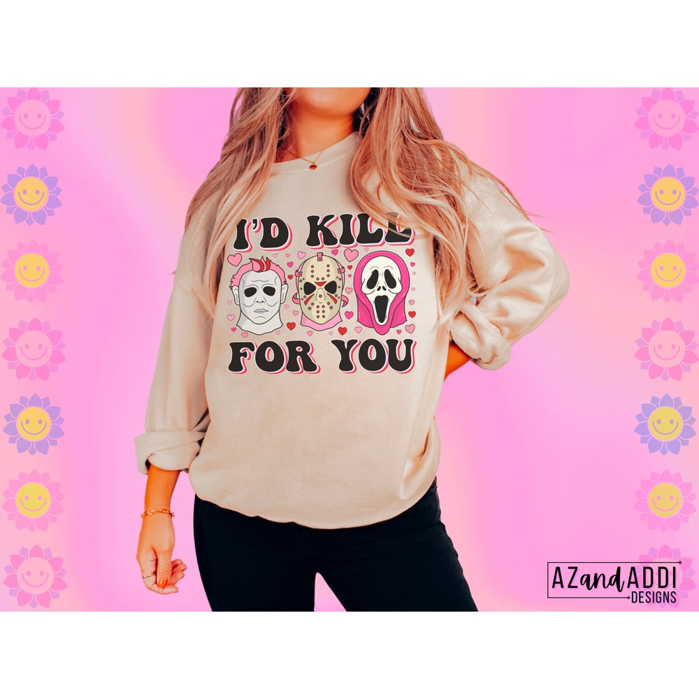 Horror Valentine’s Day png, I’d kill for you png, retro Valentine’s Day sublimation design, valentines bundle, true crime valentines png - 3.jpg
