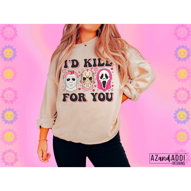 Horror Valentine’s Day png, I’d kill for you png, retro Valentine’s Day sublimation design, valentines bundle, true crime valentines png - 3.jpg