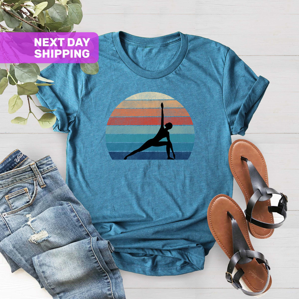 Yoga Shirt, Retro Yoga Shirt, Yoga Gift, Yoga Lover Gift, Women Yoga Shirt, Gift For Yoga, Meditation Shirt,Fitness Shirt,Vintage Yoga Shirt - 2.jpg
