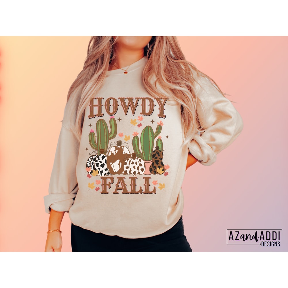 Howdy Fall png, retro fall png, western fall png, western pumpkin png, fall sublimation, western sublimation, howdy pumpkin - 3.jpg