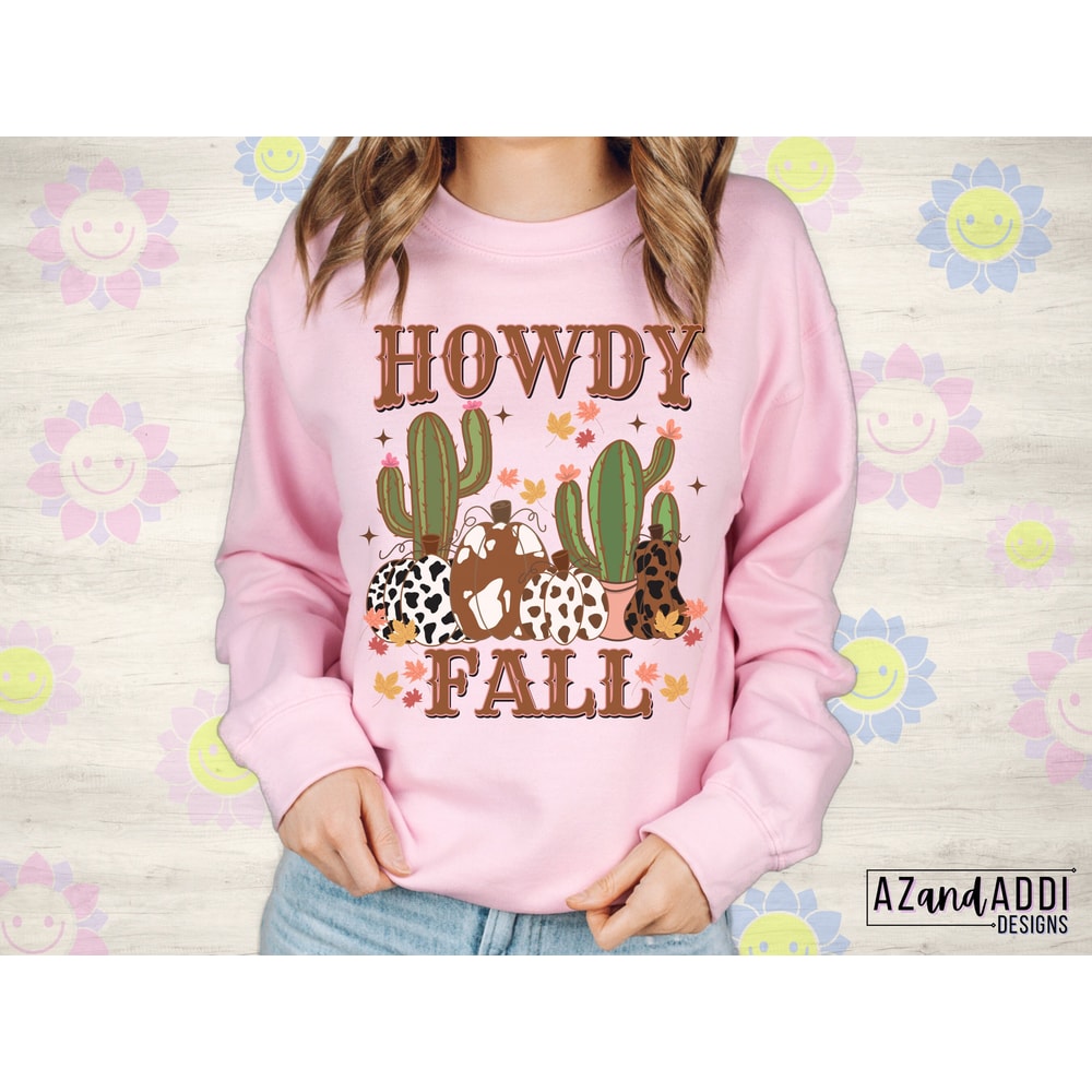 Howdy Fall png, retro fall png, western fall png, western pumpkin png, fall sublimation, western sublimation, howdy pumpkin - 5.jpg