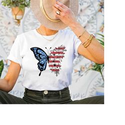 butterfly freedom american shirt, patriotic shirt, independence day gift, usa shirt, retro shirt, god bless america, bu