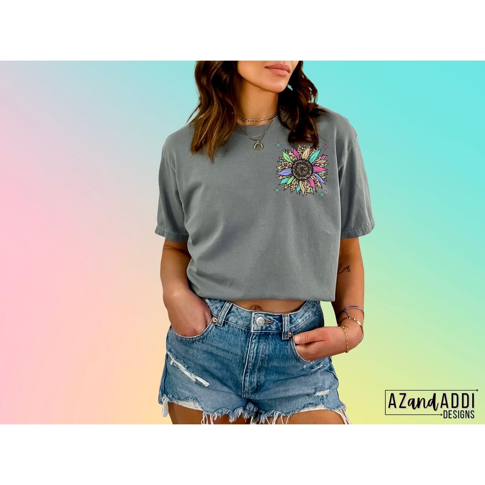 For the love of sunshine png, summer sunflower design, retro summer sublimation, leopard sunflower, love sunshine, trendy front back design - 5.jpg