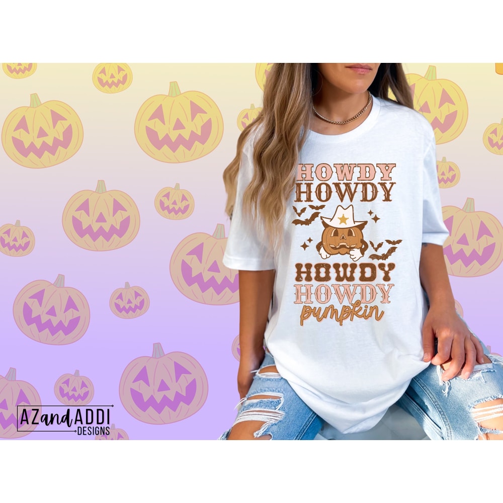 Howdy pumpkin png, western Halloween png, pumpkin cowboy png, western sublimation, Halloween png, boo haw, cowboo - 2.jpg