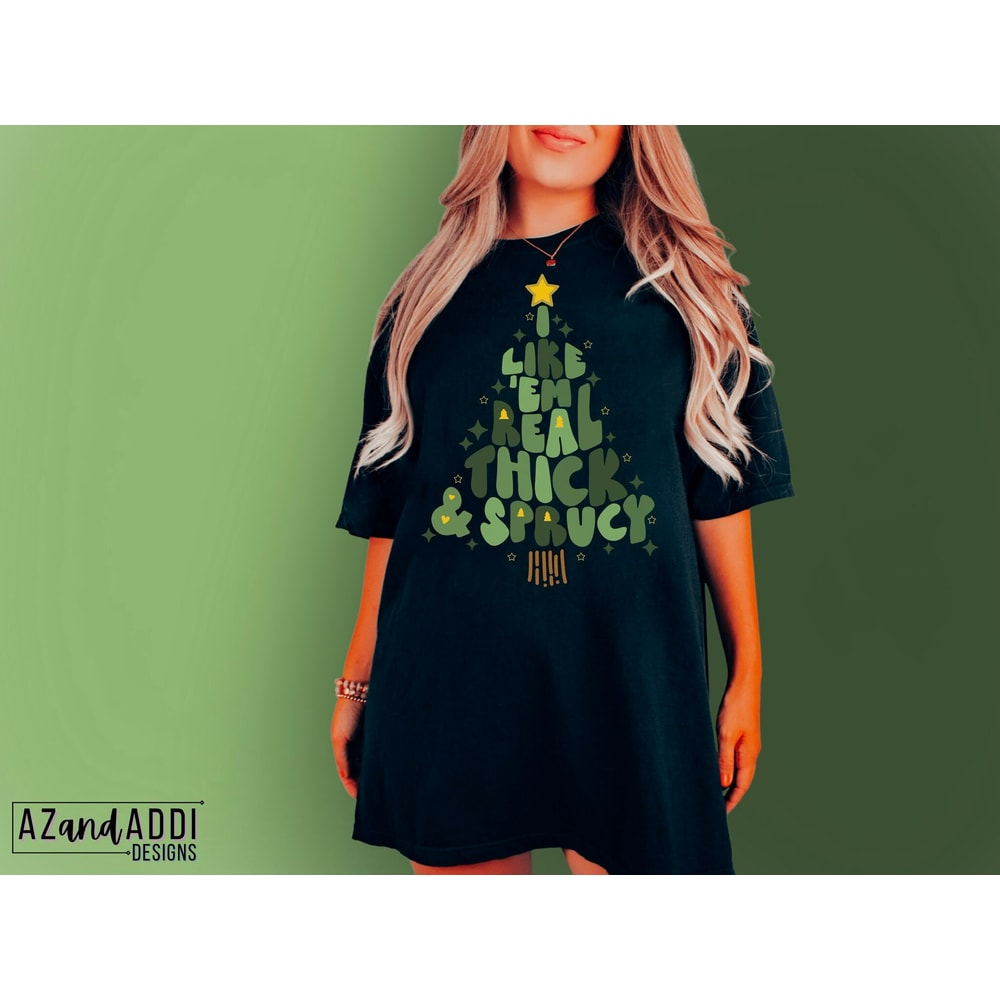 I like em real thick and sprucy png, retro Christmas tree png, Christmas sublimation designs, leopard Christmas tree, funny Christmas shirt - 3.jpg