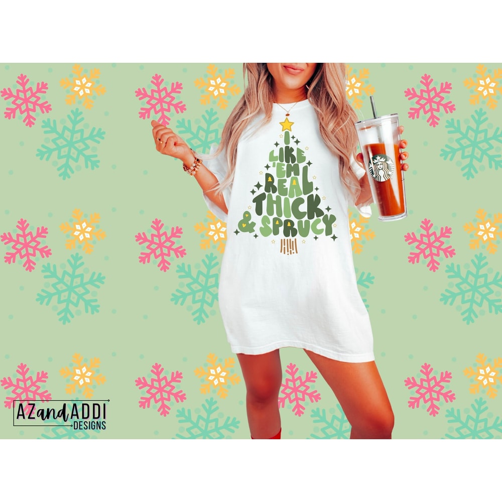 I like em real thick and sprucy png, retro Christmas tree png, Christmas sublimation designs, leopard Christmas tree, funny Christmas shirt - 4.jpg