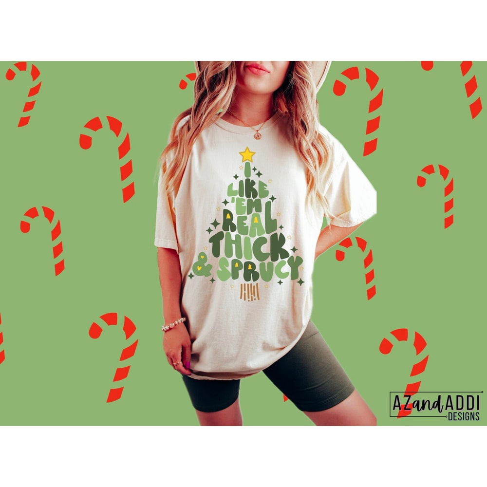 I like em real thick and sprucy png, retro Christmas tree png, Christmas sublimation designs, leopard Christmas tree, funny Christmas shirt - 5.jpg