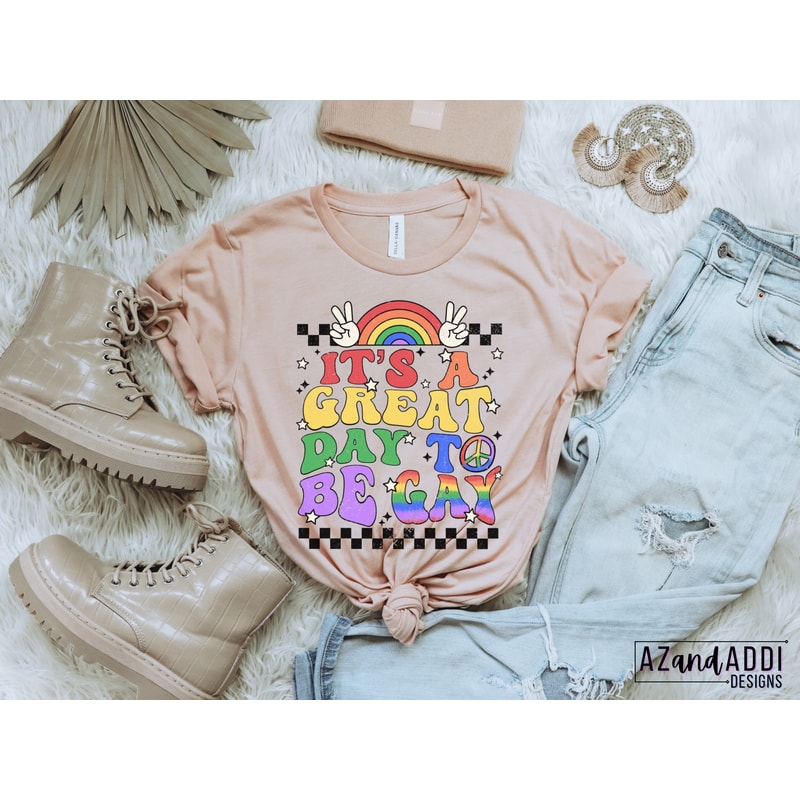 It’s a great day to be gay png, Gay pride png, LGBTQIA sublimation design, Pride month png, Rainbow pride Design, Pride Ally png - 5.jpg