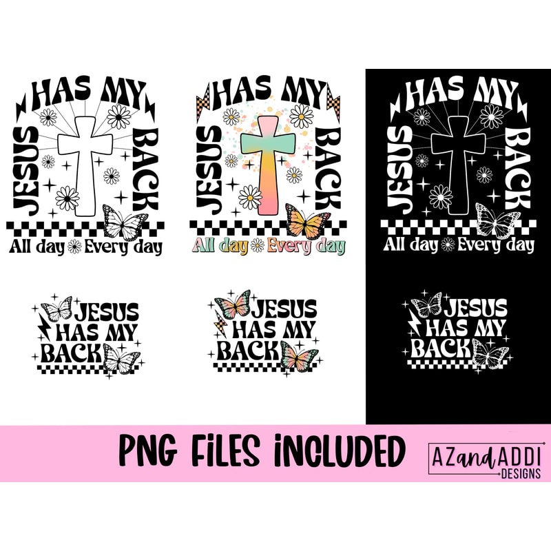 Jesus has my back png, retro Christian sublimation design, Christian png, religious png, trendy Jesus front and back design, digital design - 2.jpg