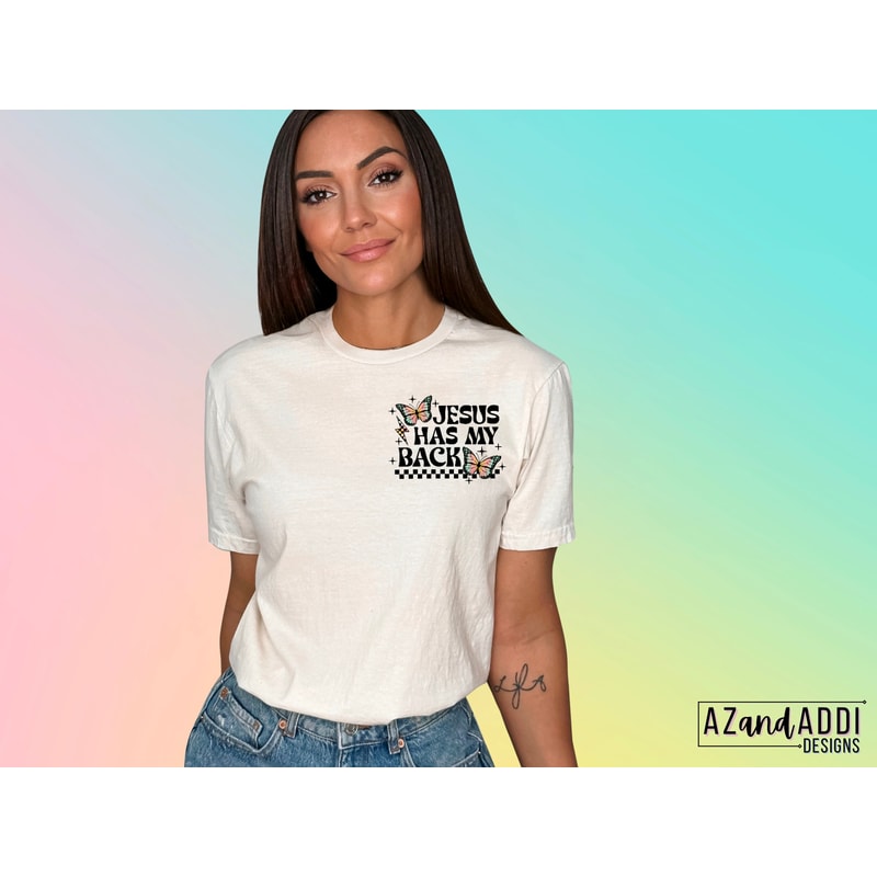 Jesus has my back png, retro Christian sublimation design, Christian png, religious png, trendy Jesus front and back design, digital design - 4.jpg