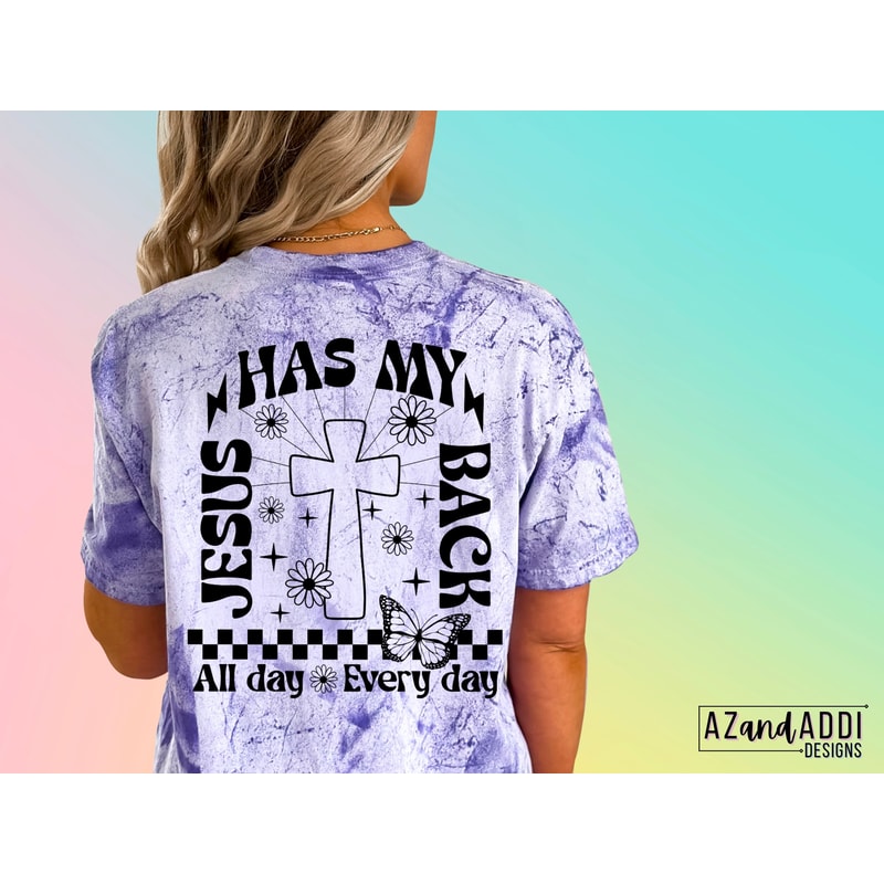 Jesus has my back png, retro Christian sublimation design, Christian png, religious png, trendy Jesus front and back design, digital design - 5.jpg