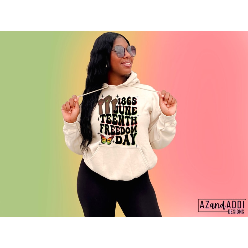 Juneteenth 1865 freedom day png, retro Juneteenth sublimation design, black history png, black culture png, retro digital design download - 3.jpg