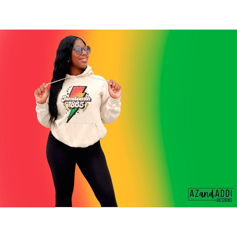 Juneteenth 1865 lightning bolt png, retro Juneteenth sublimation design, black history png, black culture png, digital design download - 4.jpg
