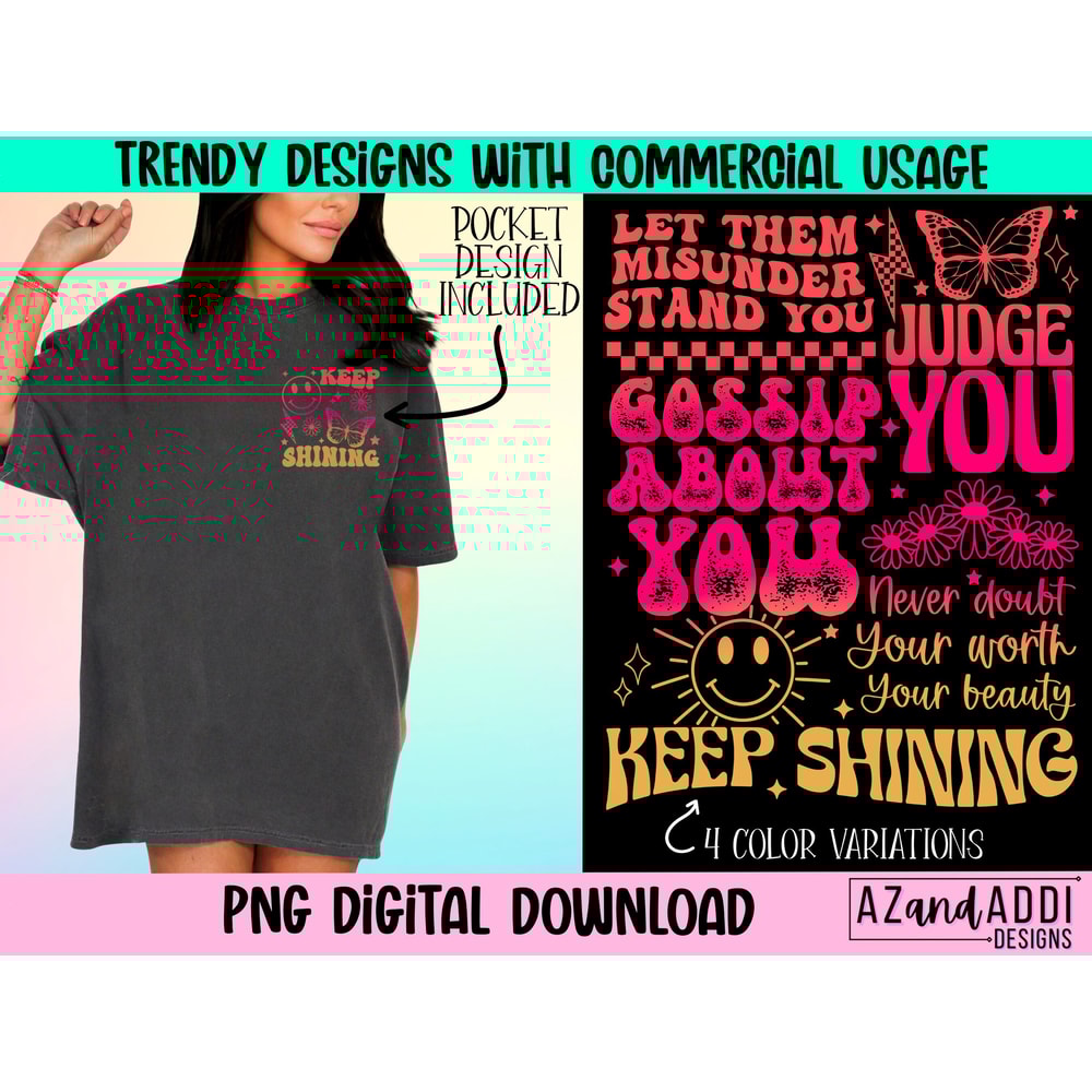 Let them misunderstand you png, retro sublimation design, let them png, inspirational shirt design, trendy self love png, self worth png - 1.jpg