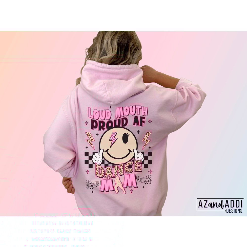 Loud mouth dance mama png, proud dance mom png, retro dance sublimation, dance smiley face png, dance vibes, digital trendy retro dance png - 2.jpg