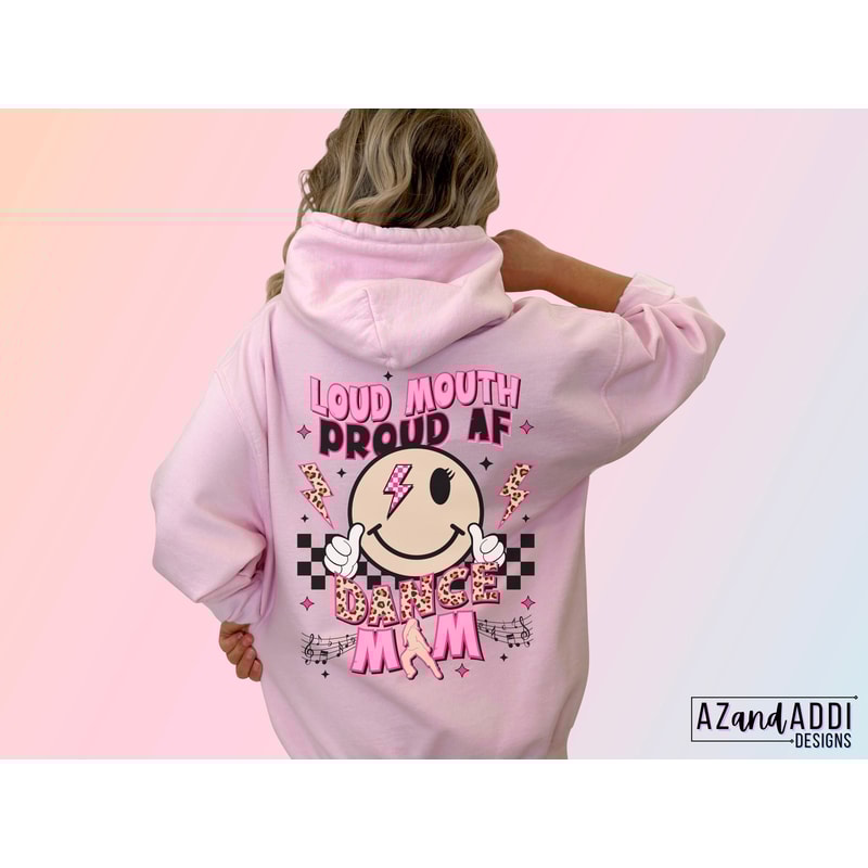 Loud mouth dance mama png, proud dance mom png, retro dance sublimation, dance smiley face png, dance vibes, digital trendy retro dance png - 2.jpg