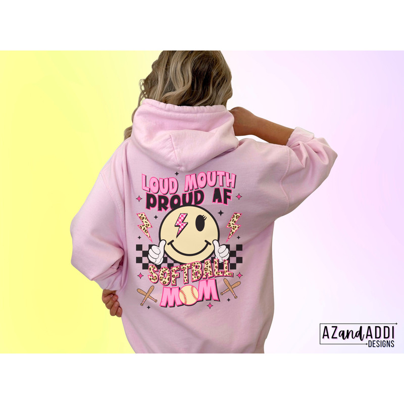 Loud mouth softball mama png, proud softball mom png, retro softball sublimation, softball smiley face png, softball vibes, trendy softball - 4.jpg