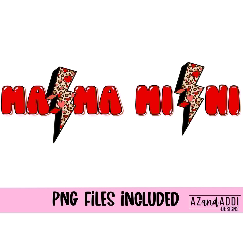 Mama and Mini Png, Retro Mama Valentines Png, Mama and Daughter matching designs, Valentine Mama Mini sublimation, digital download - 2.jpg