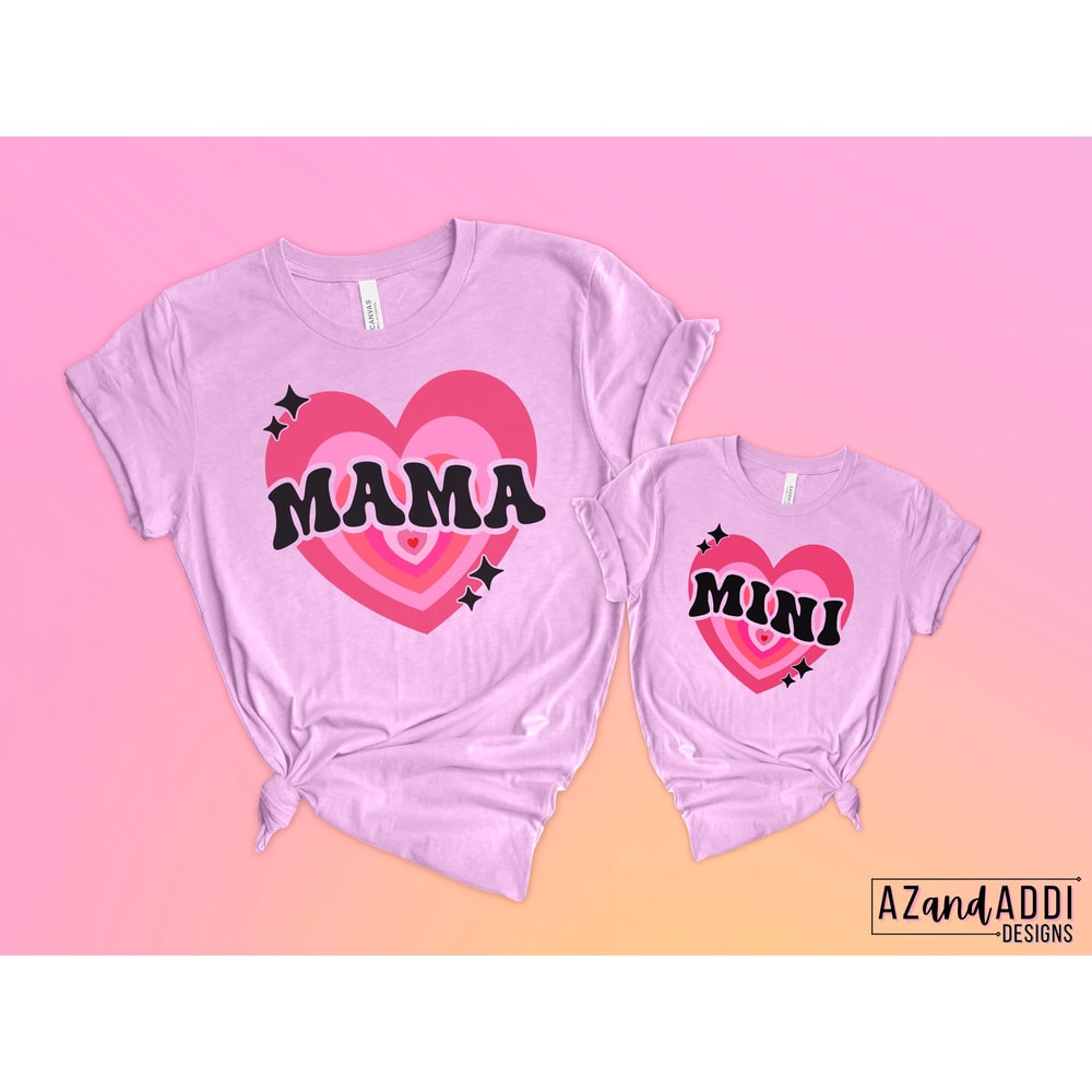 Mama and Mini Png, Valentines Mama Png, Retro Valentines Day Sublimation Design, Digital download Shirt Design, Valentine Hearts, Girl Mama - 2.jpg