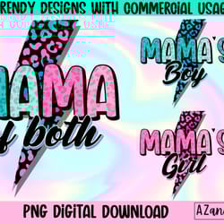 mama of both png sublimation design download, retro mama of