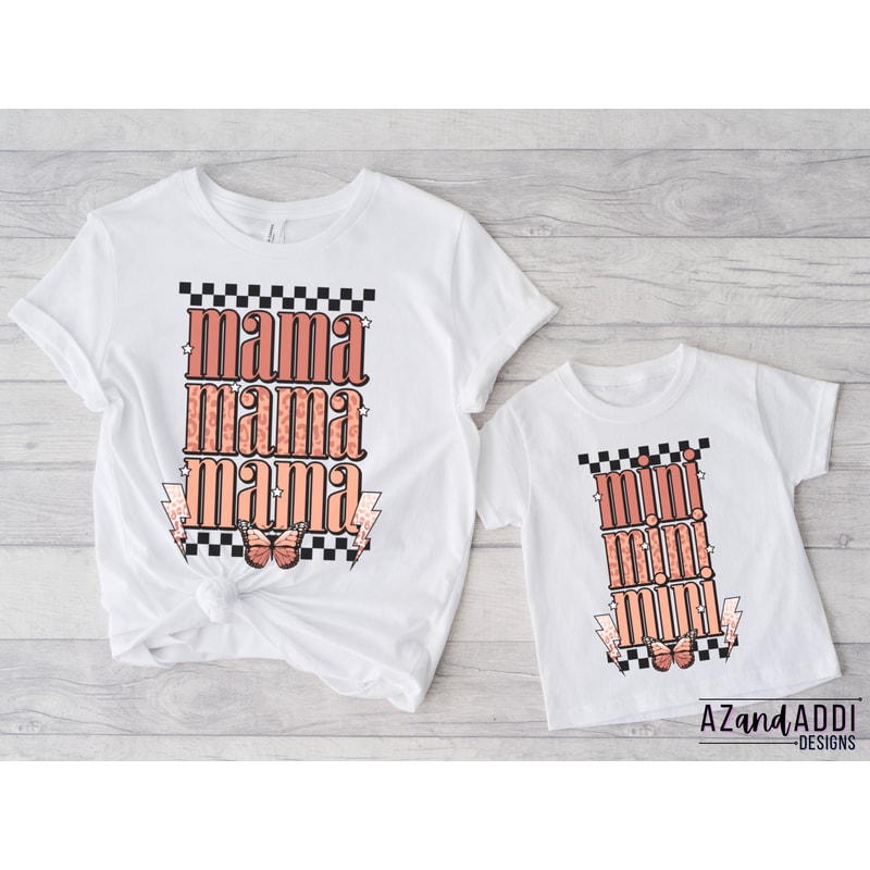 Matching retro mama and mini png sublimation design download, retro mama mini png, mama mini bolt png, mom daughter design, digital design - 5.jpg