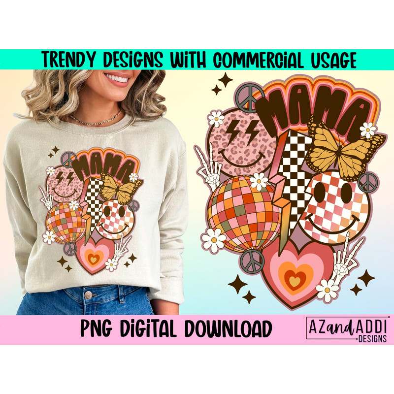 Mother’s Day png, retro mama sublimation design, retro smiley face collage png, digital download-shirt designs, happy Mother’s Day, mama png - 1.jpg