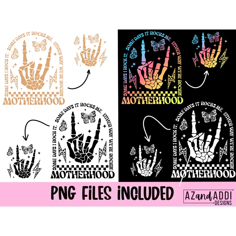 Motherhood some day I rock it png, retro motherhood sublimation design, trendy front and back design, funny motherhood rock skeleton png - 2.jpg