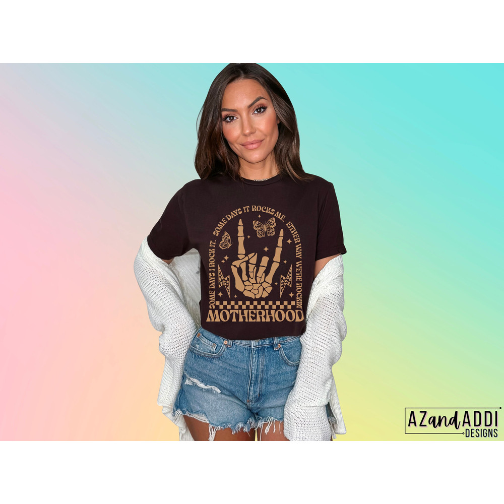 Motherhood some days I rock it png, retro motherhood sublimation design, Mother’s Day design, trendy rockin mama png, front and back design - 5.jpg