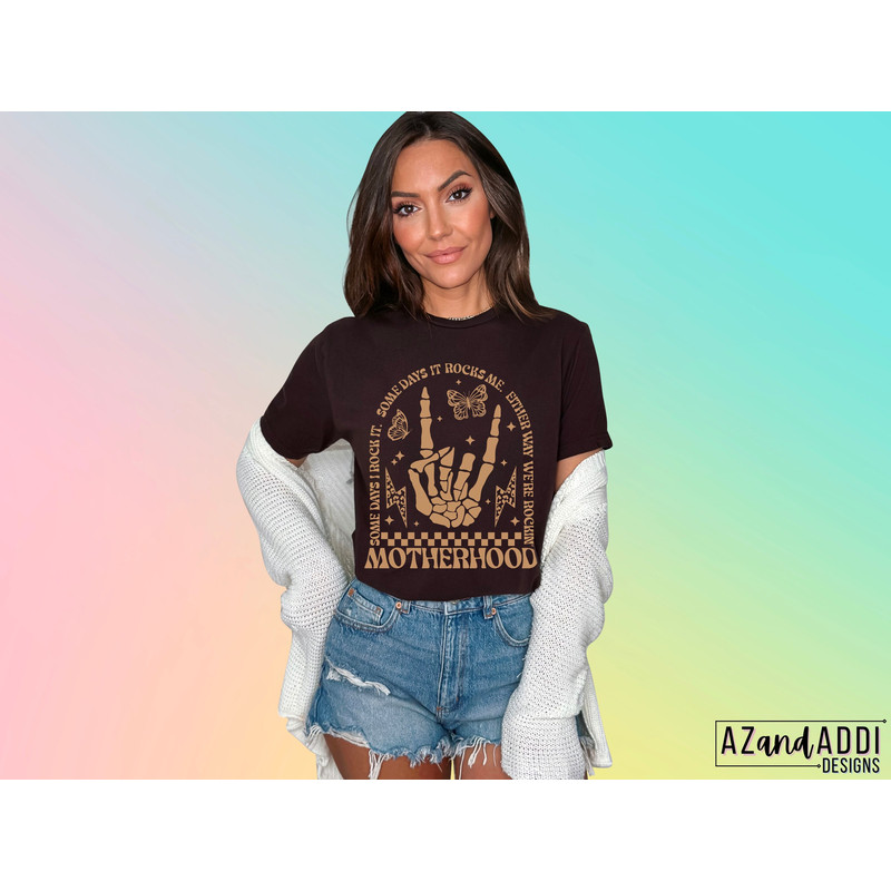 Motherhood some days I rock it png, retro motherhood sublimation design, Mother’s Day design, trendy rockin mama png, front and back design - 5.jpg