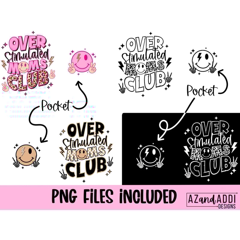 Overstimulated moms club png, retro mom sublimation design, overstimulated png, motherhood png, anxiety png, mom life png, digital download - 2.jpg